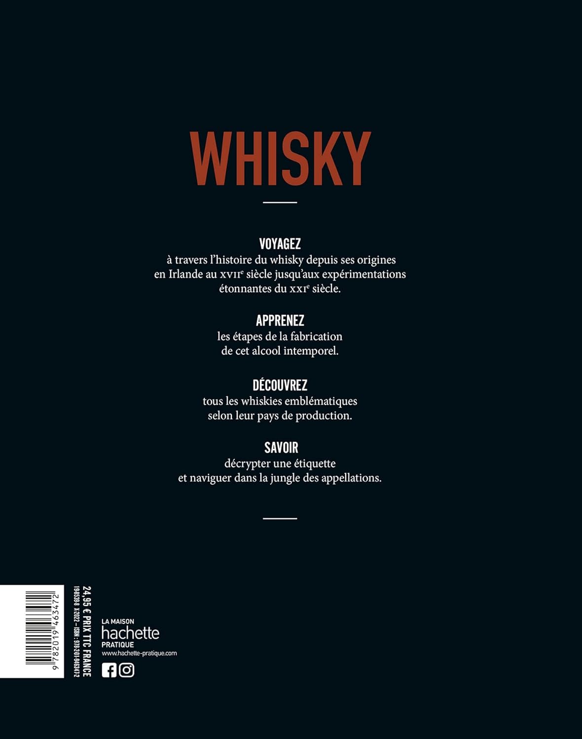 Whisky - Hachette Ed. - Livre d'alcool et boisson - - La Guilde Culinaire