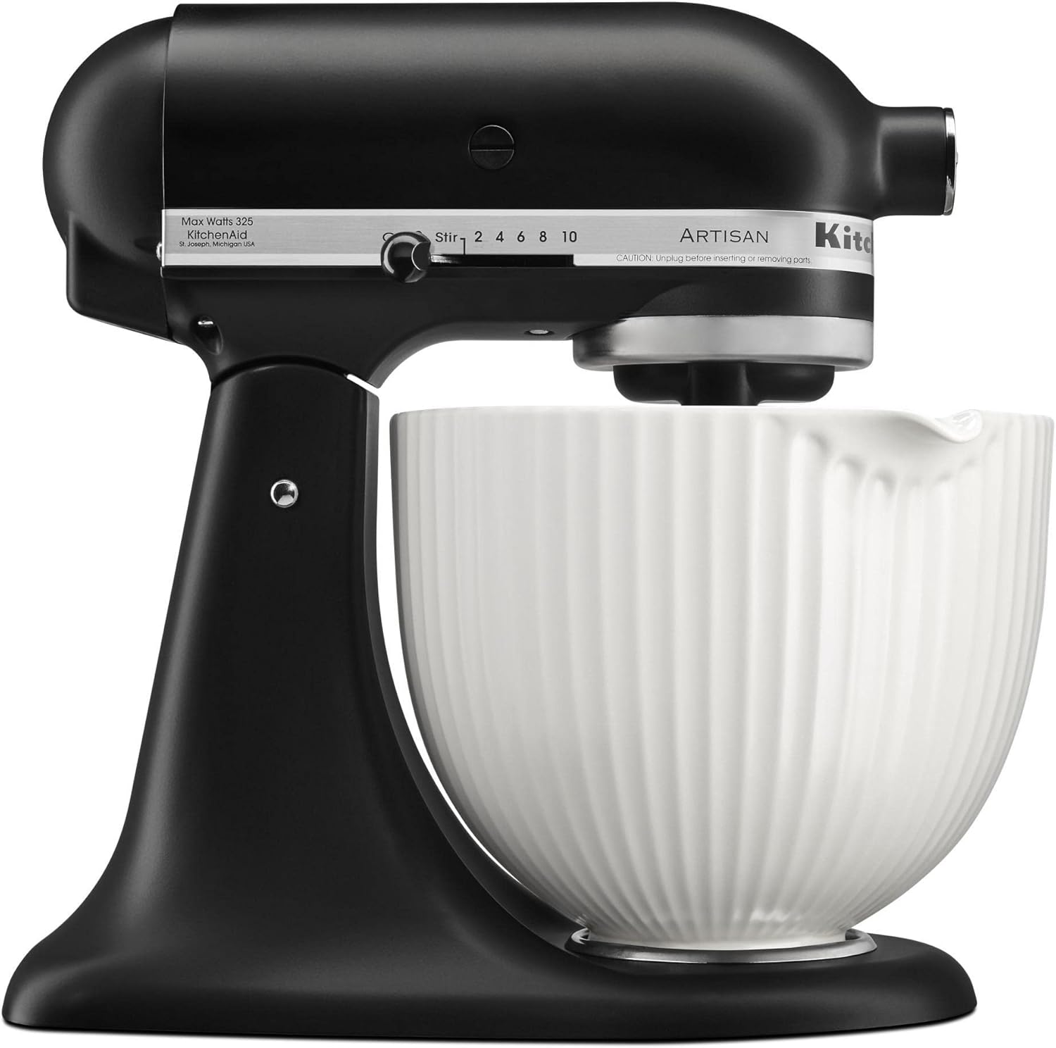 Bol en céramique à colonnes classique de 5 pintes, KitchenAid - Kitchenaid - Bol batteur sur socle - - La Guilde Culinaire