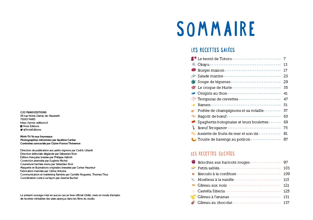 Les Recettes des films du studio Ghibli : coffret tablier - Ynnis Ed. - Livre de cuisine - - La Guilde Culinaire