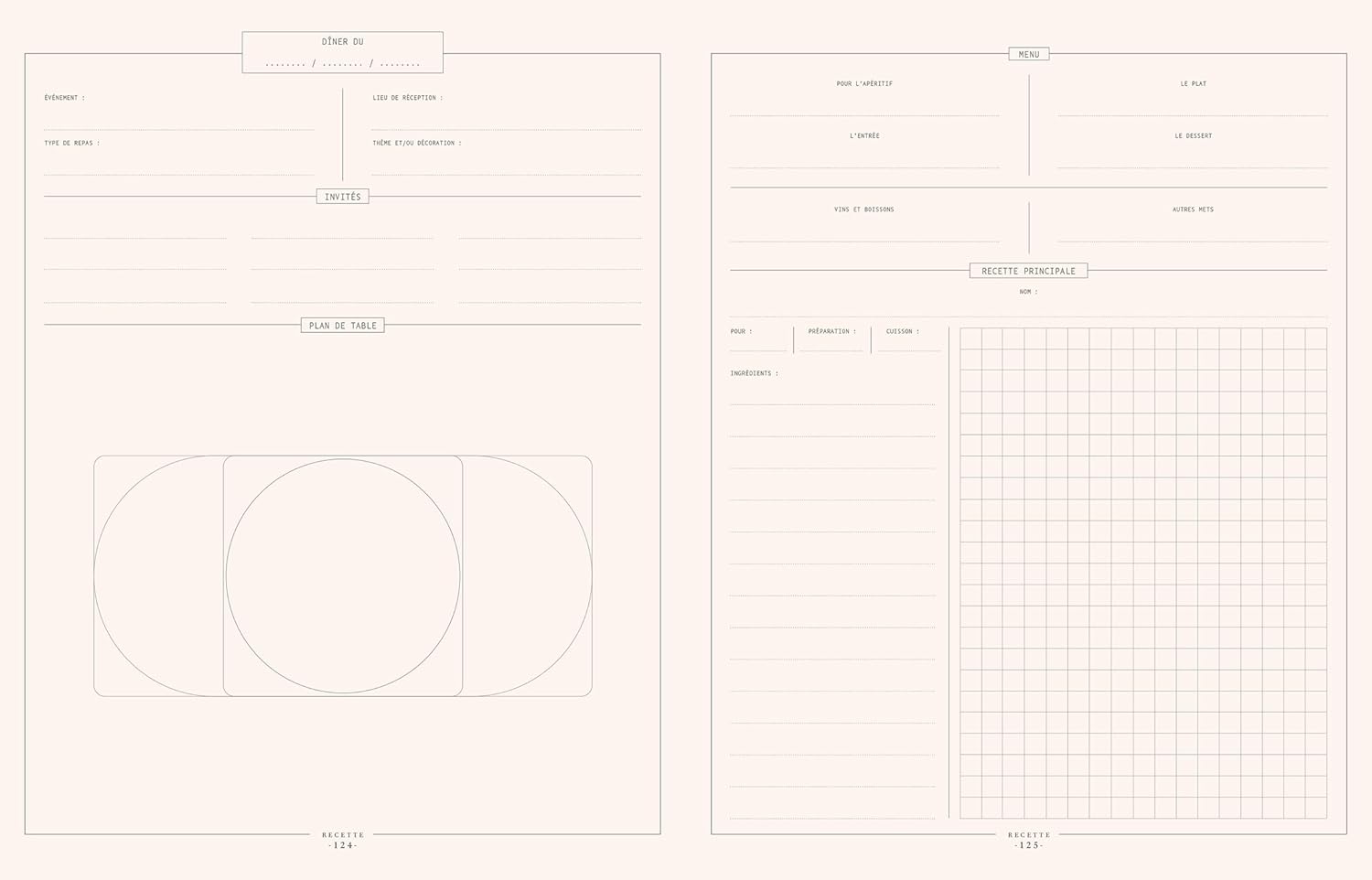 Carnet de dîners : Secrets & recettes d'hôtes d'exception - Hachette Ed. - Livre de cuisine - - La Guilde Culinaire