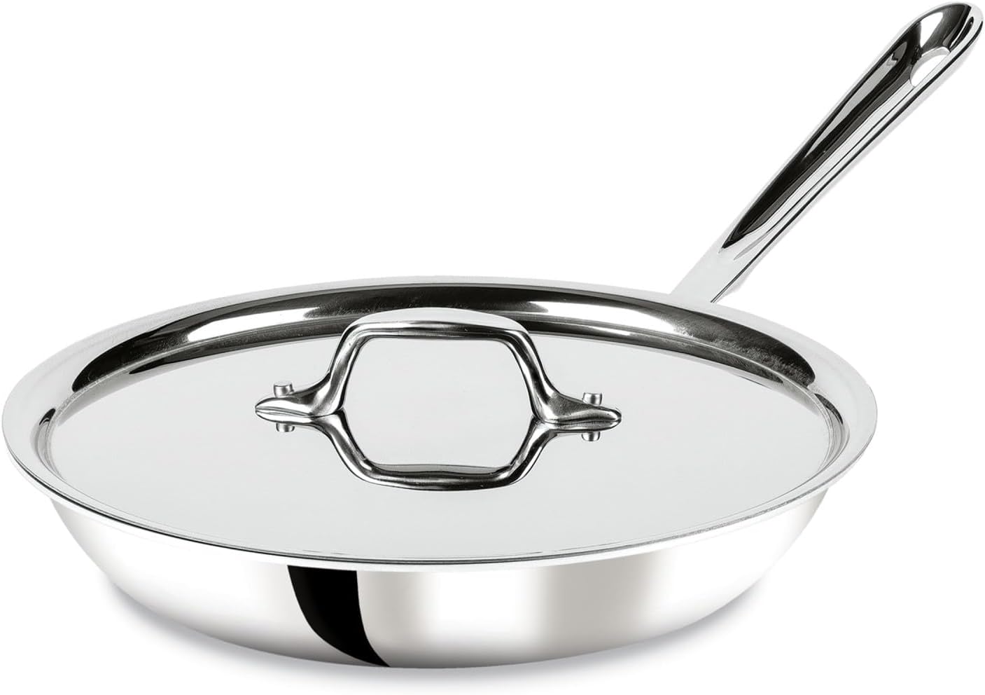 Poêle à frire en acier inoxydable D3 avec couvercle 25.4 cm / 10 po - All-Clad - Poêle à frire - 41106 - 8701005167 - La Guilde Culinaire