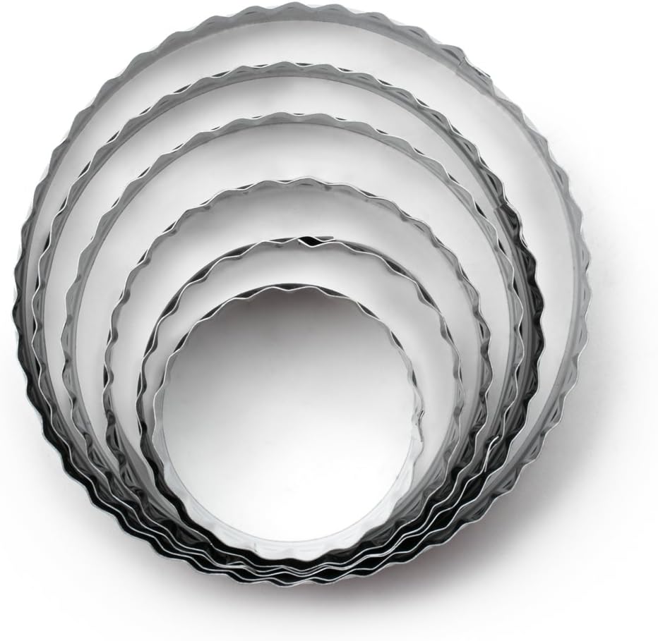 Set d'emporte-pièces ronds unis et froissés double face, 6 pcs - Fox Run - Emporte-pièce - - La Guilde Culinaire