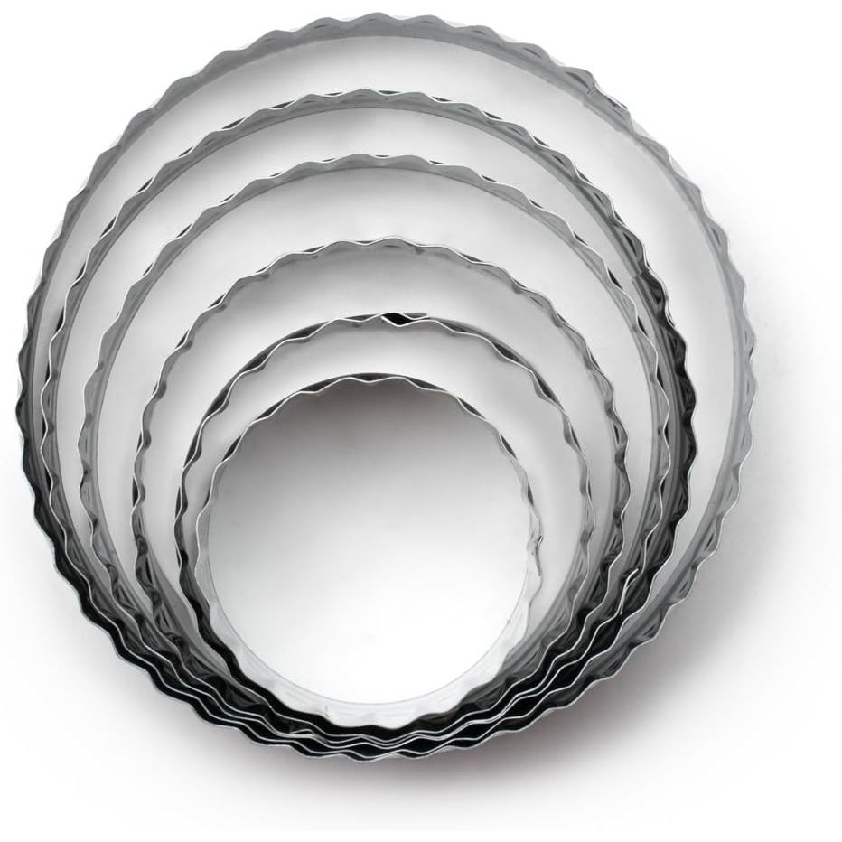 Set d'emporte-pièces ronds unis et froissés double face, 6 pcs - Fox Run - Emporte-pièce - - La Guilde Culinaire