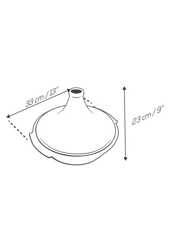 Atlas, Tagine All Heat Sources, Black Satin, 11,75 in