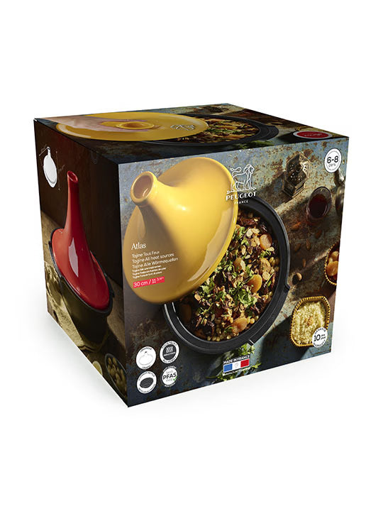 Atlas, Tagine All Heat Sources, Black Satin, 11,75 in