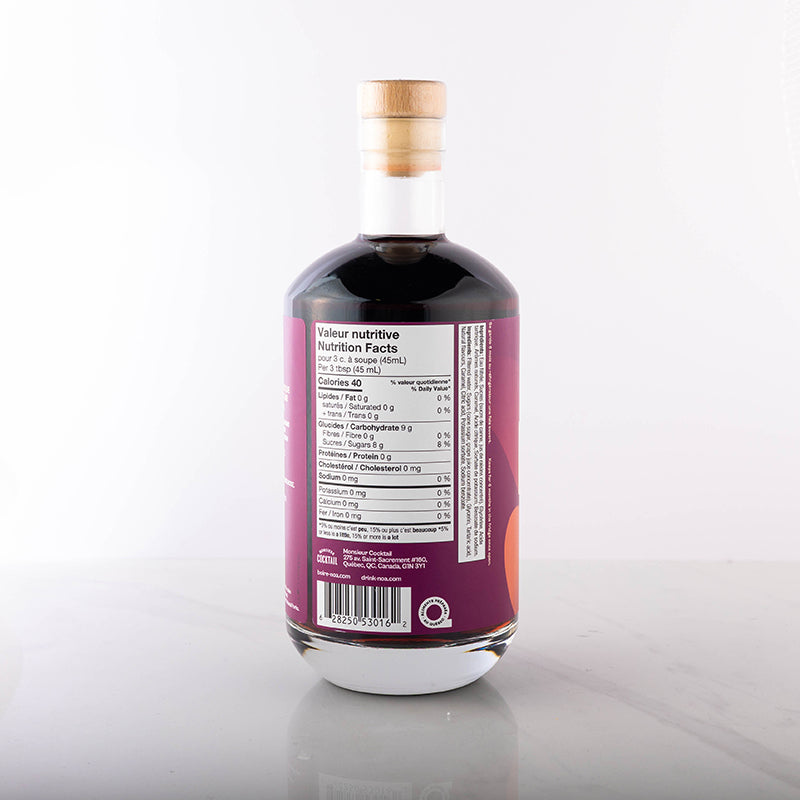 Vermouth rouge sans alcool - 700ml - Monsieur Cocktail - Spiritueux sans alcool - - La Guilde Culinaire
