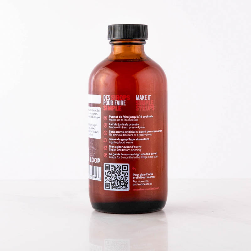 Sirop de fraise - 250ml - Monsieur Cocktail - Sirop - - La Guilde Culinaire