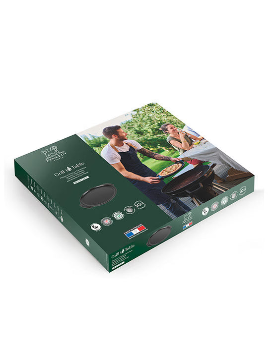 GRILL TO TABLE, Plaque à Pizza, Noire, 34 cm - Peugeot - Accessoire pour BBQ - - La Guilde Culinaire