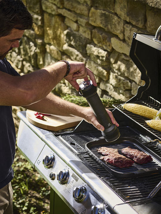 GRILL TO TABLE, Grill Viande, Noir, 38 cm - Peugeot - Accessoire pour BBQ - - La Guilde Culinaire