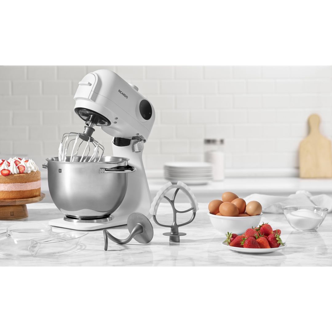Batteur sur socle digital - Blanc RICARDO - Ricardo - Robot mélangeur - - La Guilde Culinaire
