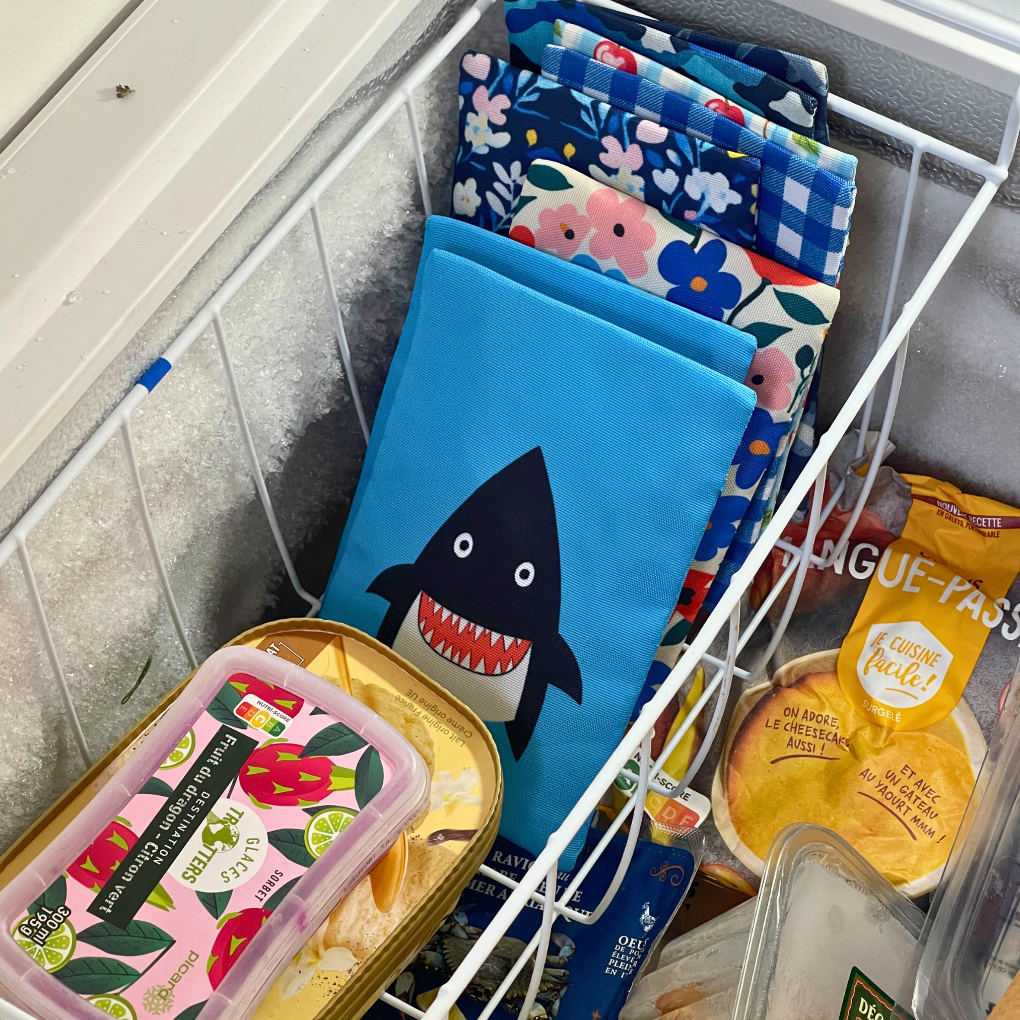 Packs de glace en gel dans des housses en tissu 2 unités - Imprimés floraux - Yumbox - Bloc réfrigérant - - La Guilde Culinaire