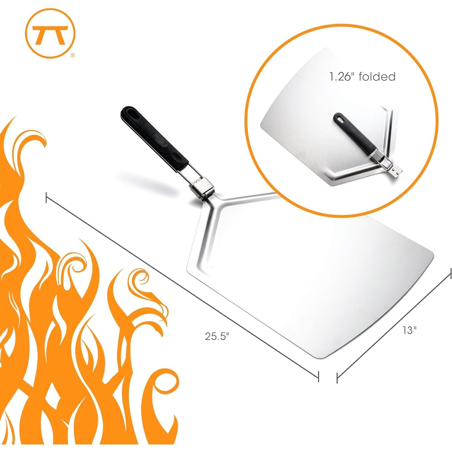 Pelle à pizza en métal avec manche rabattable, Outset XL Foxrun - Outset - Pelle à pizza - - La Guilde Culinaire