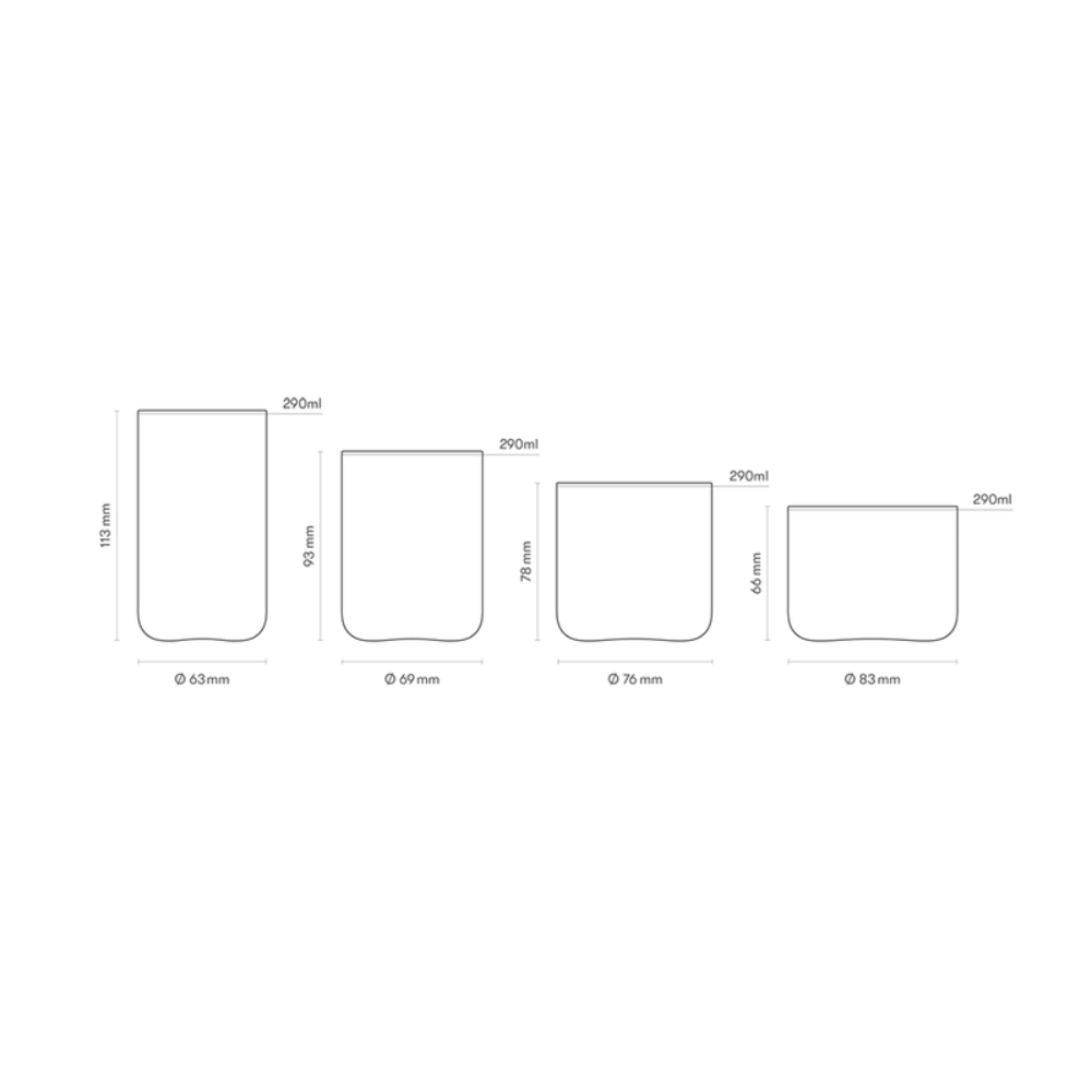 Set de verres gigognes - Aarke - Verre - - La Guilde Culinaire