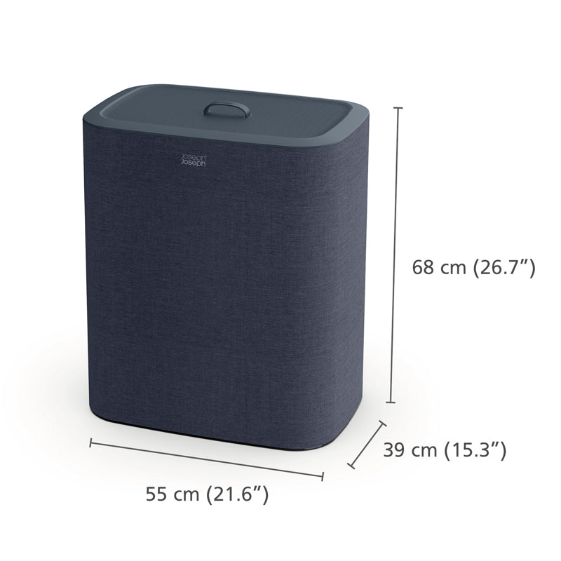 Panier à linge facile à vider à 3 compartiments, 90L, Noir - Joseph Joseph - Panier à linge - - La Guilde Culinaire