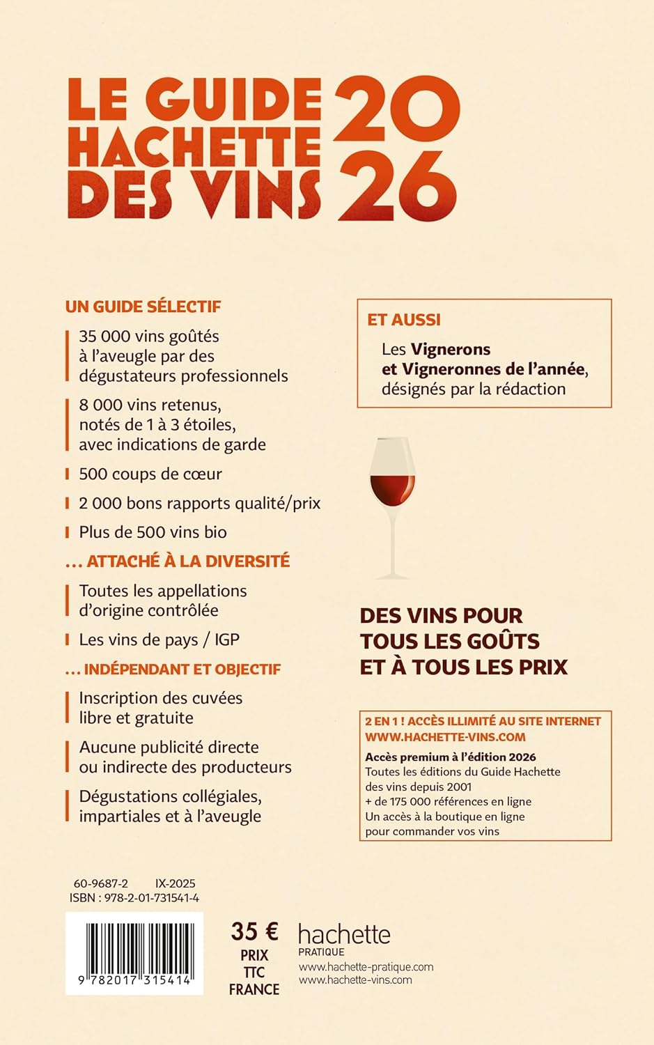 Coffret Guide Hachette des Vins 2026 - Hachette Ed. - Livre d'alcool et boisson - - La Guilde Culinaire