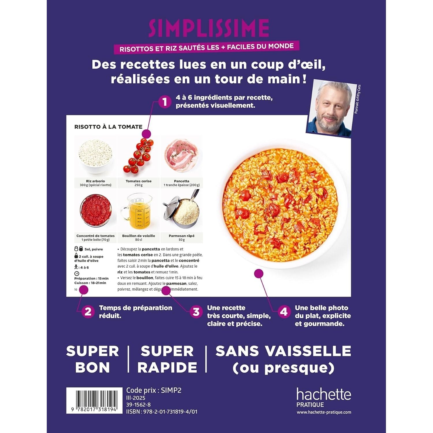 Simplissime - Risottos et riz sautés les plus faciles du monde - Hachette Ed. - Livre de cuisine - - La Guilde Culinaire