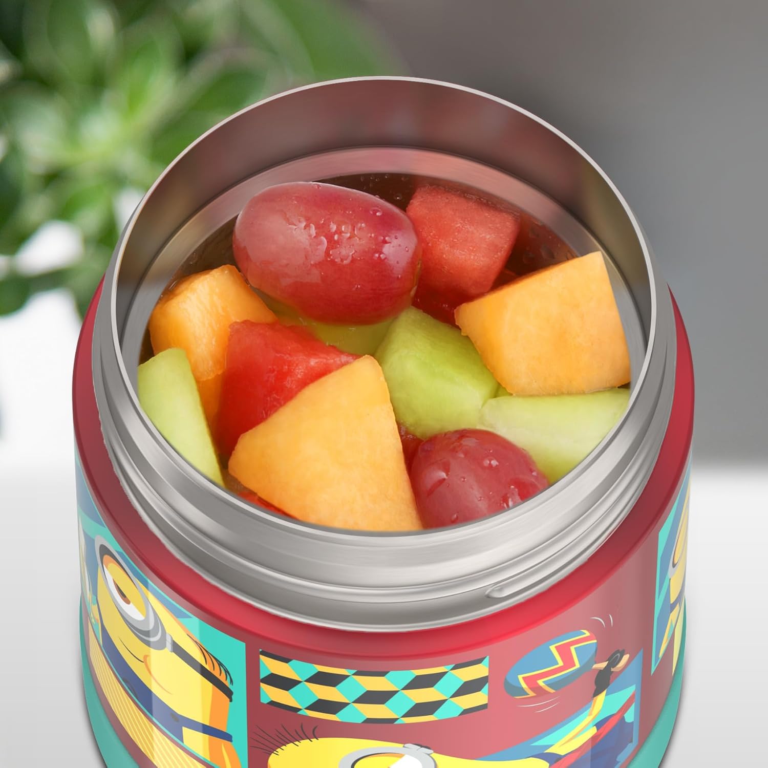 Contenant alimentaire FUNtainer avec cuillère 10oz (290 ml) - Moi, moche et méchant 4 - Thermos - Contenant pour aliment - - La Guilde Culinaire