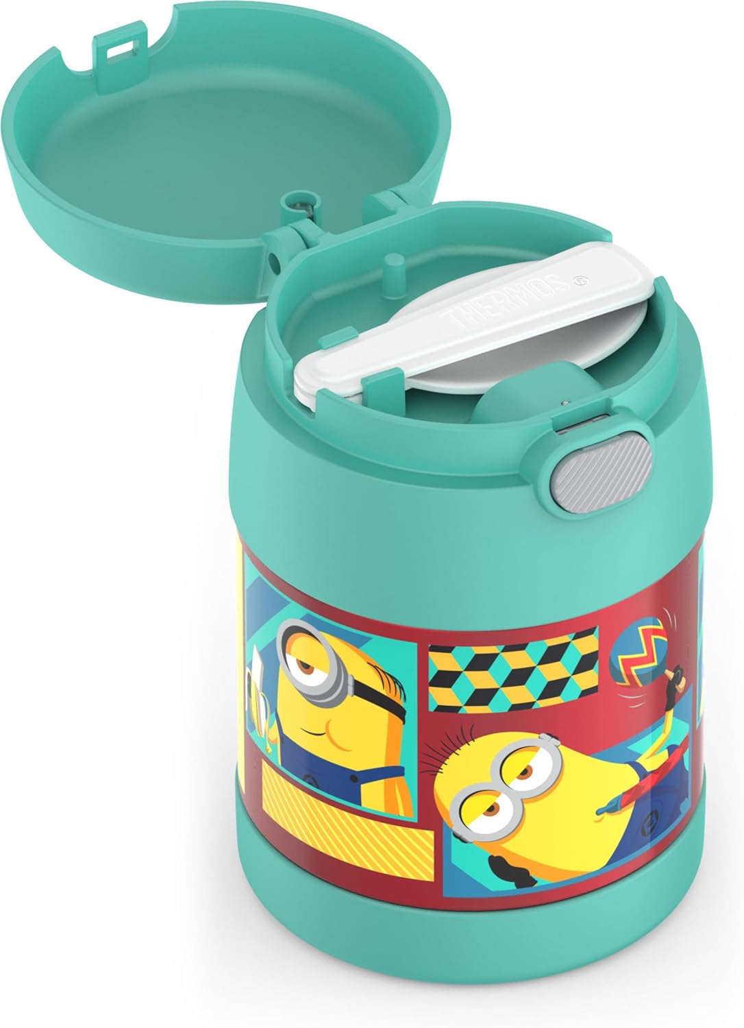 Contenant alimentaire FUNtainer avec cuillère 10oz (290 ml) - Moi, moche et méchant 4 - Thermos - Contenant pour aliment - - La Guilde Culinaire