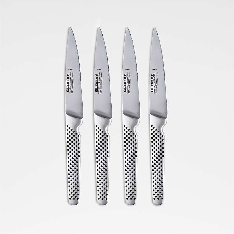 Ensemble de couteaux à steak 4 pièces, Global ! - Global - Couteau de Chef - - La Guilde Culinaire