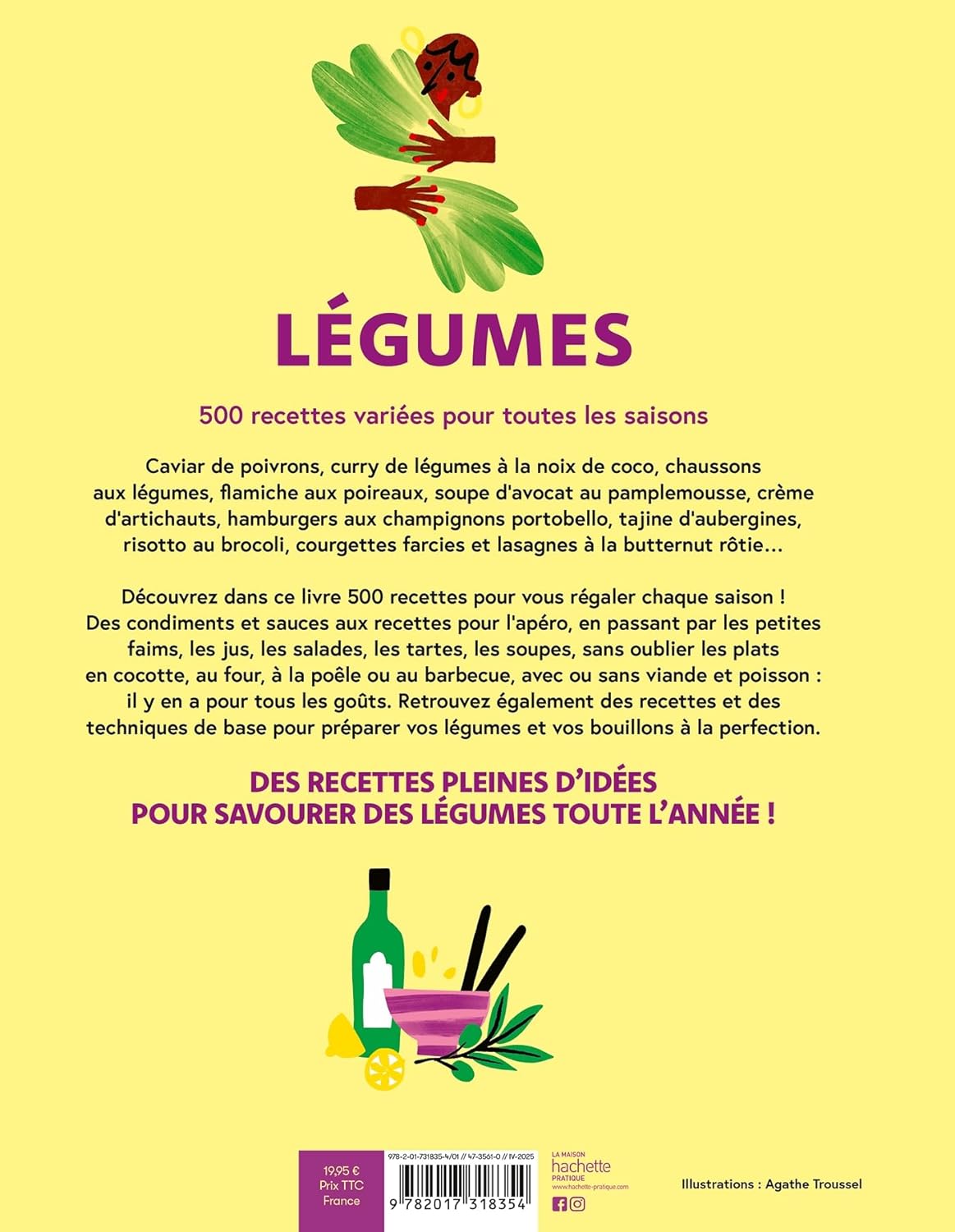 Légumes : 500 recettes variées pour toutes les saisons - Hachette Ed. - Livre de cuisine - - La Guilde Culinaire