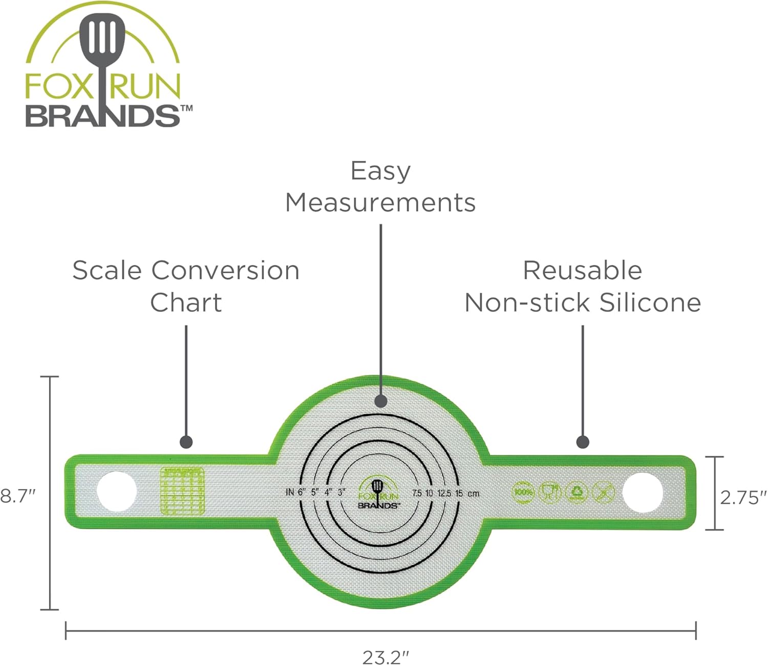 Élingue à pain en silicone - Fox Run - Tapis de pâtisserie - - La Guilde Culinaire