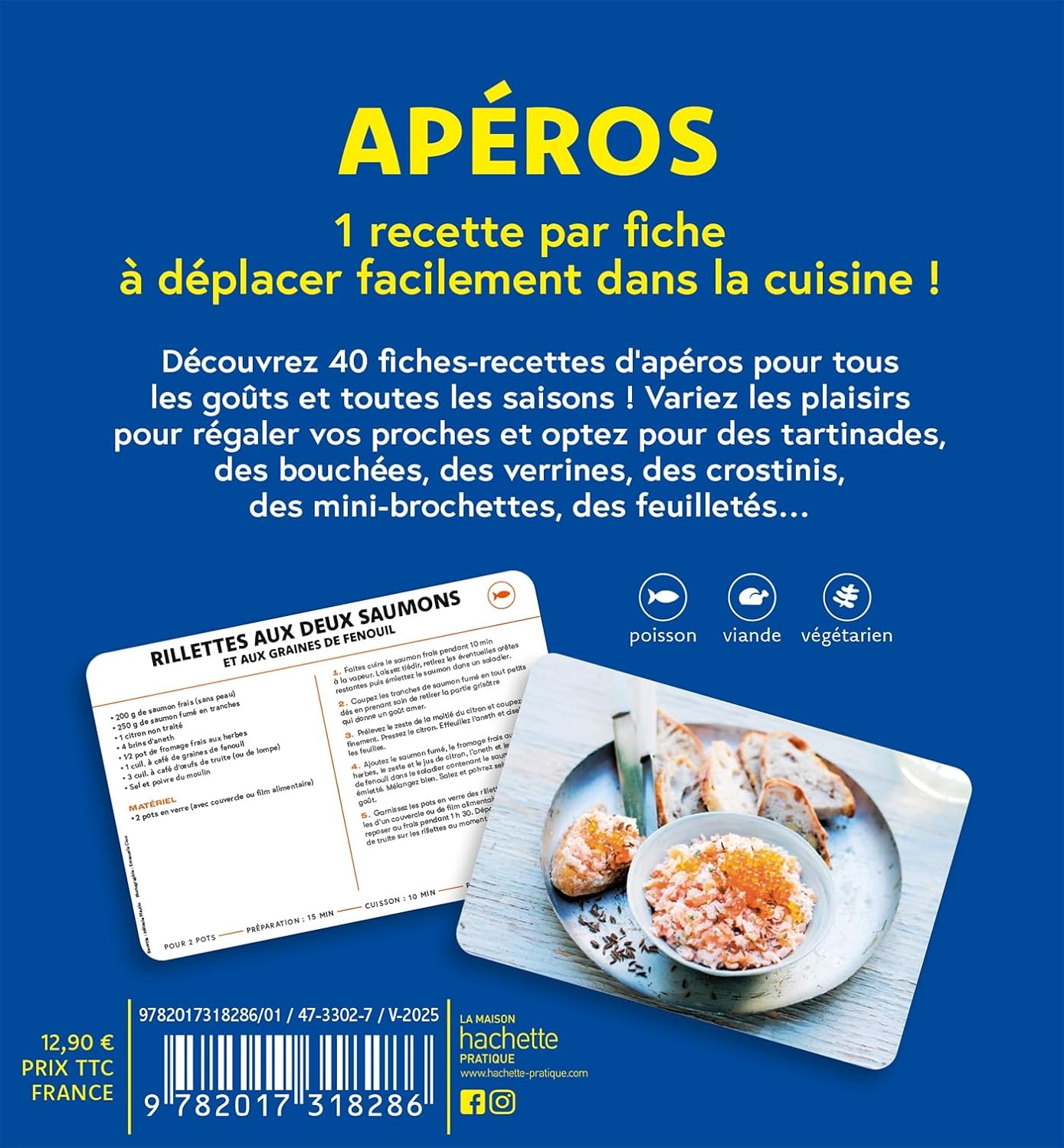 Coffret fiche - Apéros - Marabout - Livre de cuisine - - La Guilde Culinaire