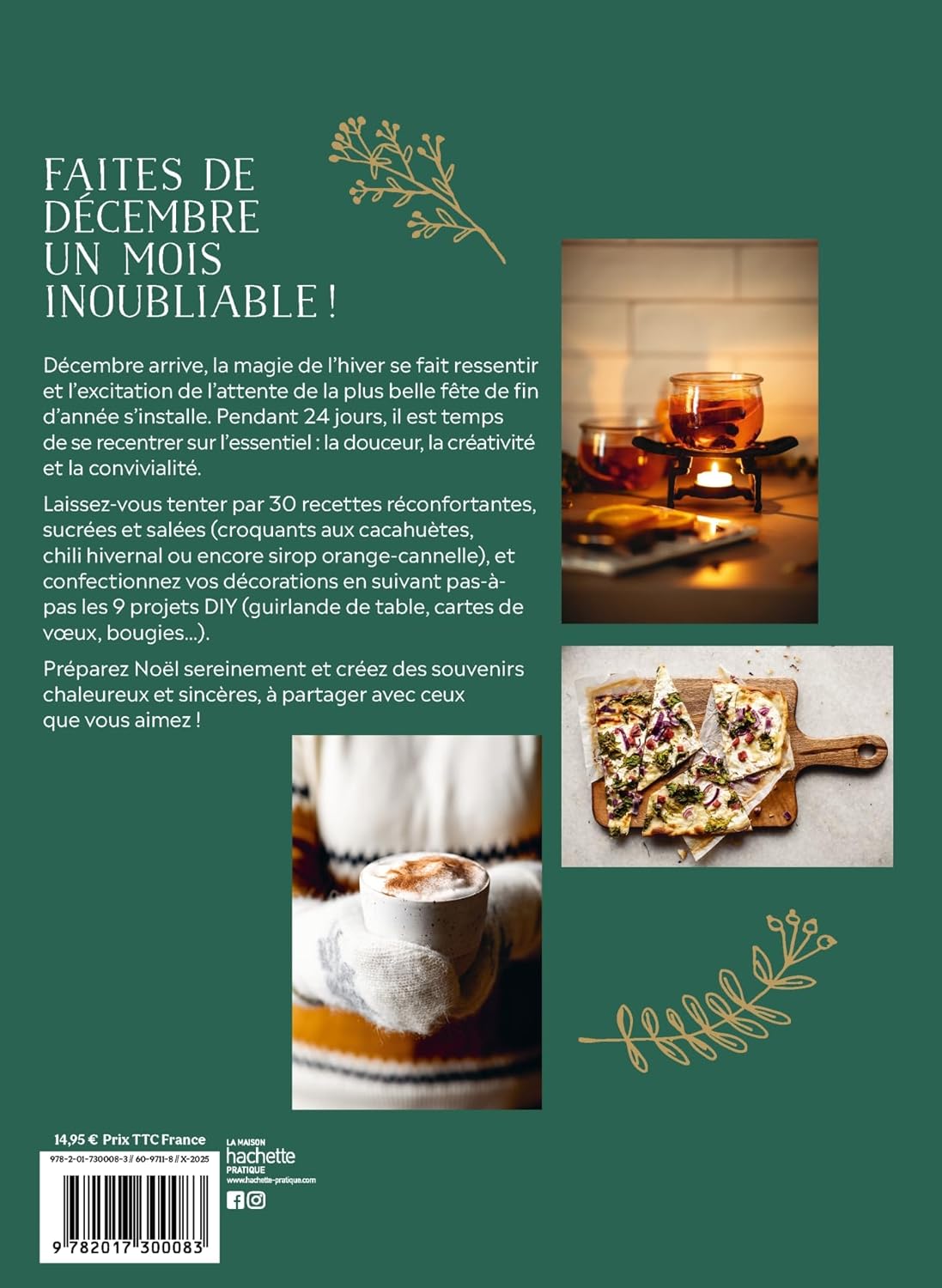 Préparer Noël – Recettes et DIY de l’Avent - Hachette Ed. - Livre de cuisine - - La Guilde Culinaire
