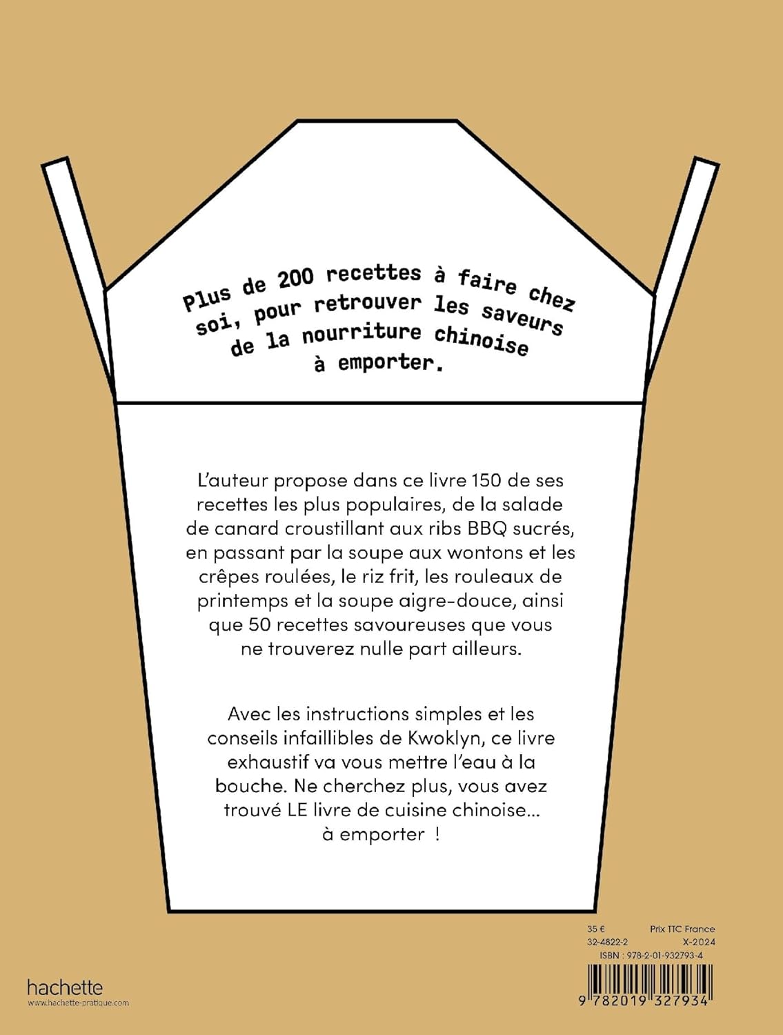 Les meilleures recettes de la cuisine chinoise à emporter - Hachette Ed. - Livre de cuisine - - La Guilde Culinaire