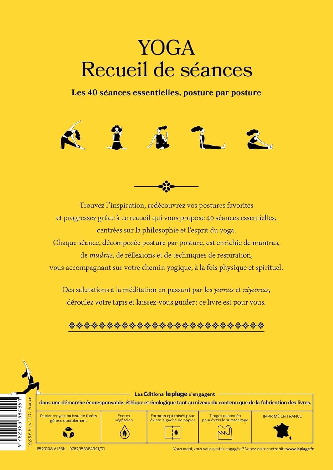 Yoga - Recueil de séances - La Plage Ed. - Livre de bien-être - - La Guilde Culinaire
