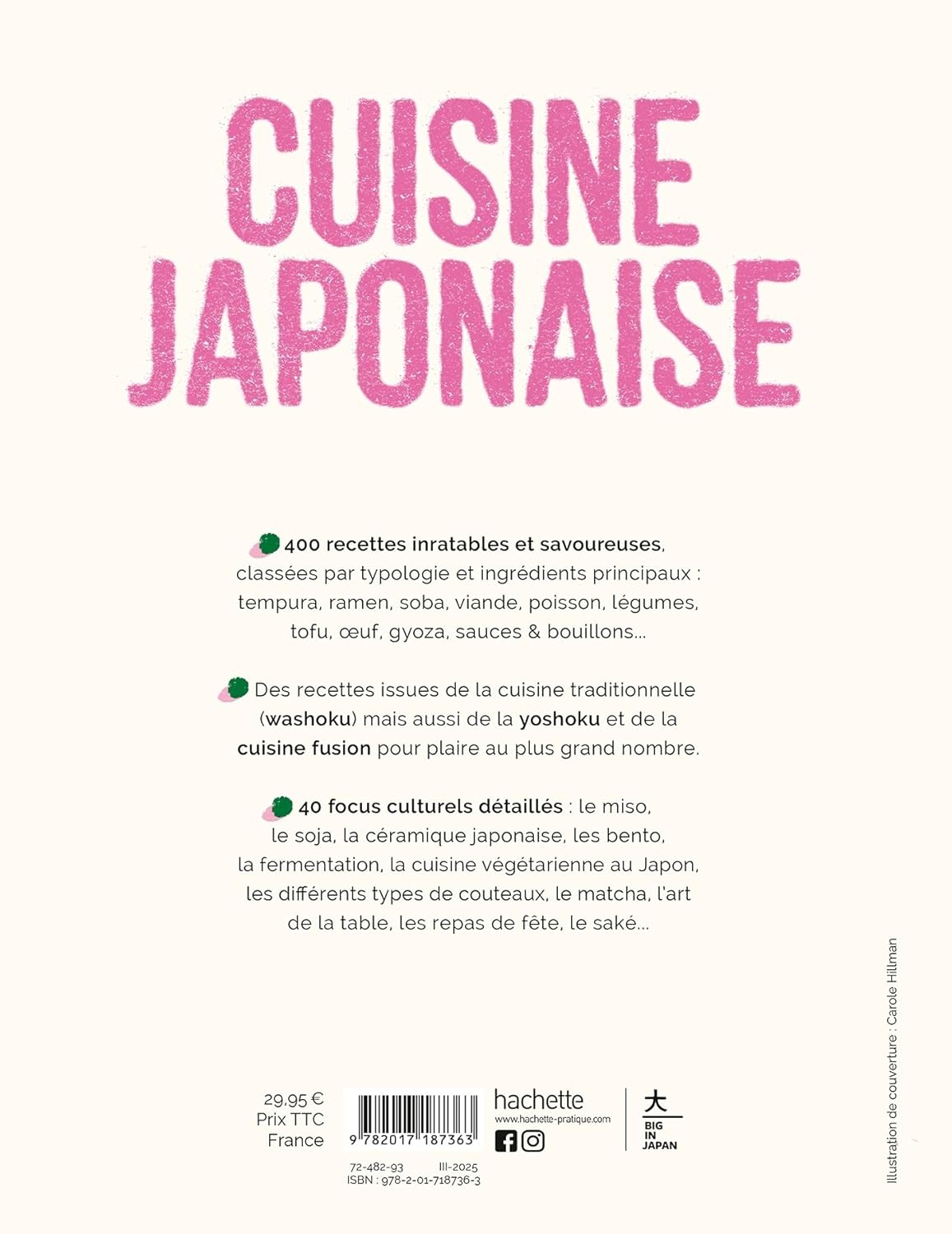 Mon grand livre de cuisine japonaise - Hachette Ed. - Livre de cuisine - - La Guilde Culinaire