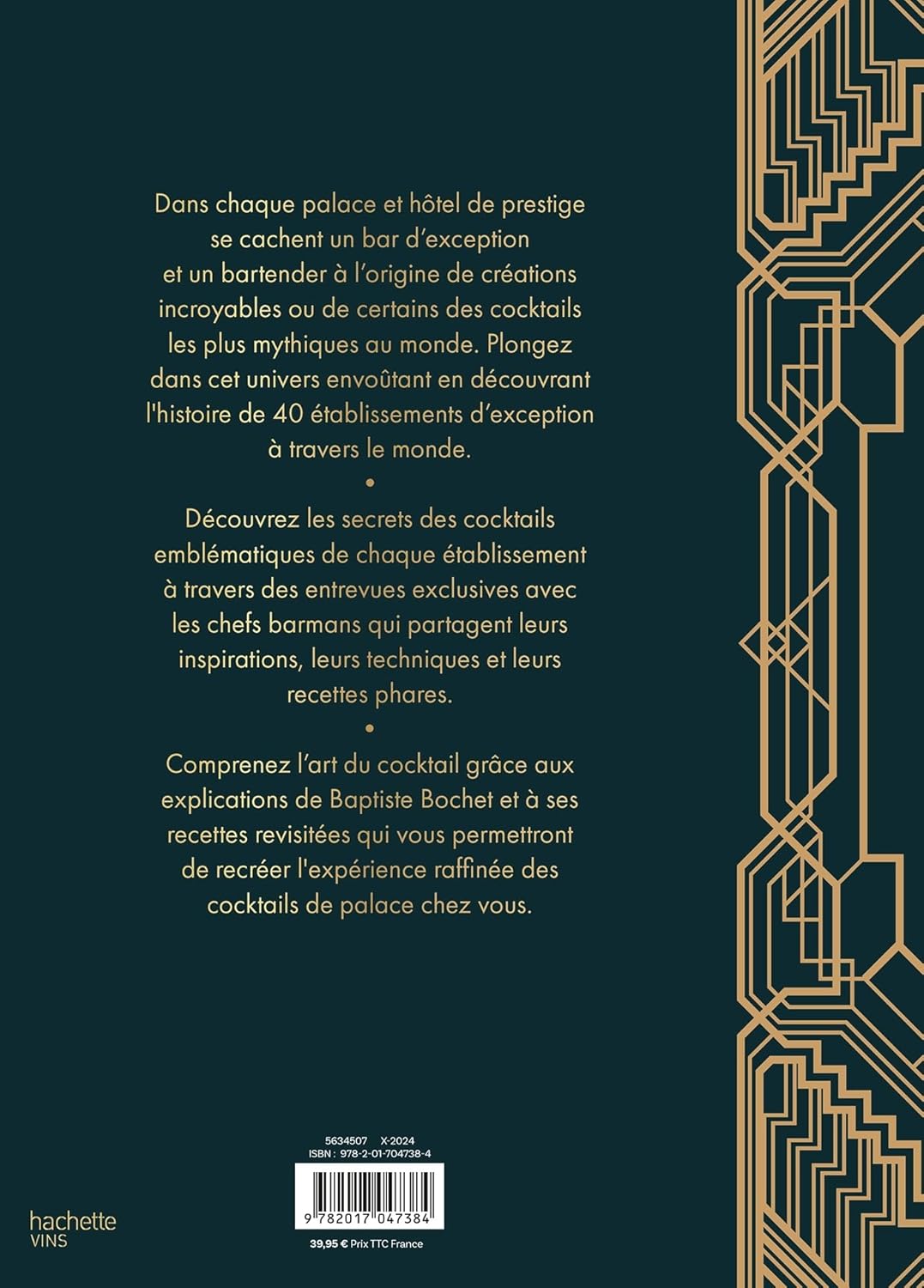 Cocktails de palaces et d'hôtels de légende - Hachette Ed. - Livre d'alcool et boisson - - La Guilde Culinaire