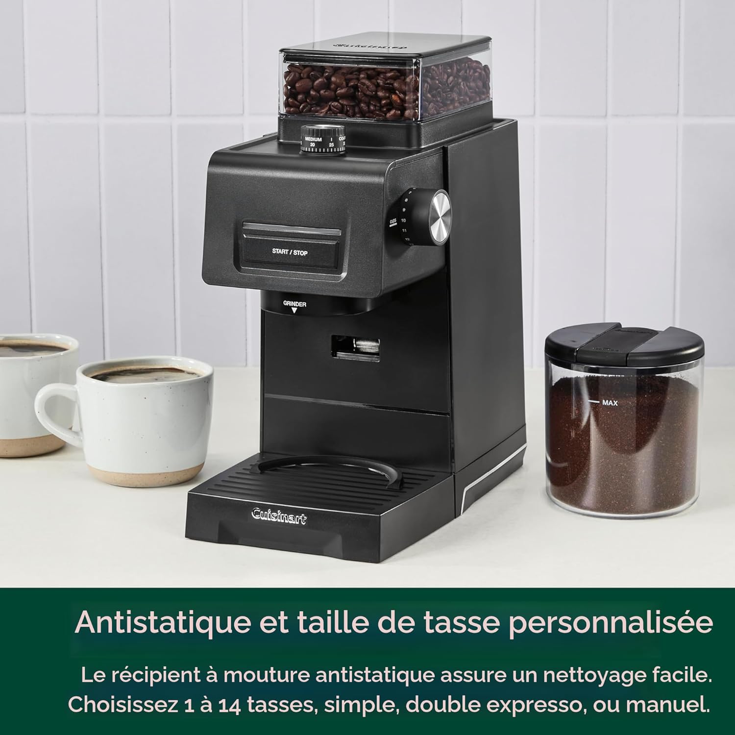 Moulin à meules coniques pour expresso et café - Cuisinart - Moulin à meules - - La Guilde Culinaire