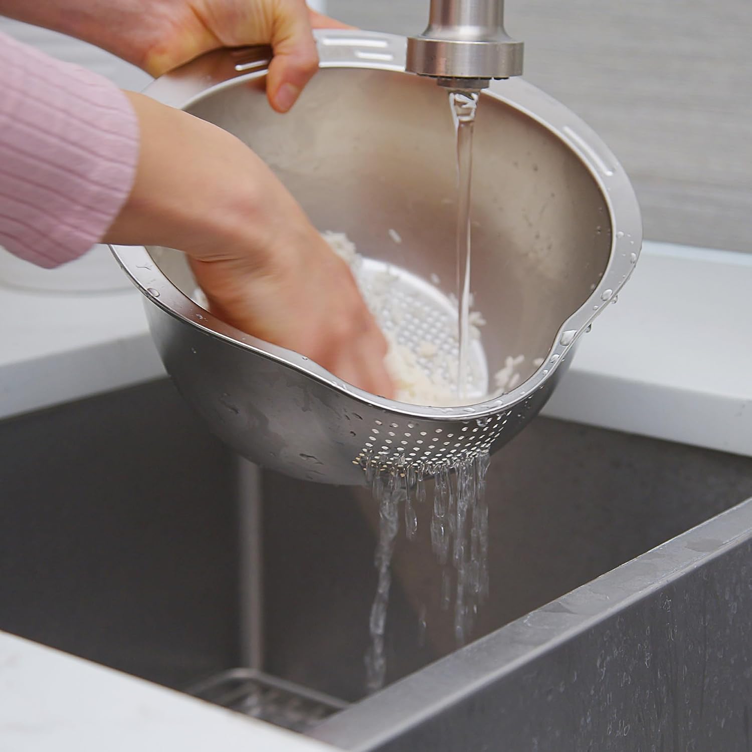 Passoire à riz en acier inoxydable - Joyce Chen - Passoire et écumoire - - La Guilde Culinaire