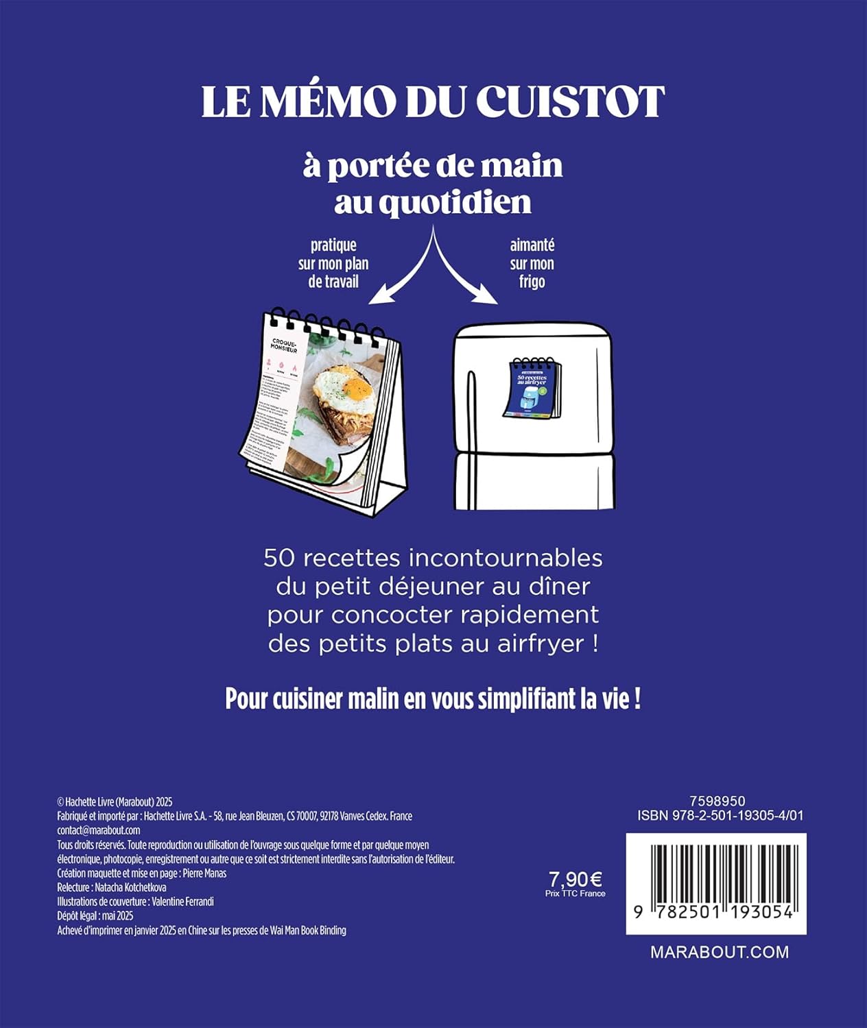 Le mémo du cuistot - Airfryer - Marabout - Livre de cuisine - - La Guilde Culinaire