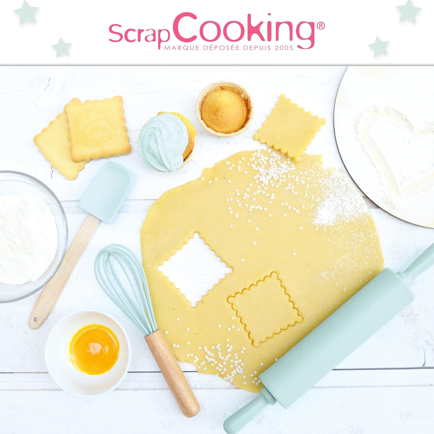 Coffret 4 ustensiles pâtisserie enfants - Scrapcooking - Ensemble d'ustensiles à pâtisserie - - La Guilde Culinaire