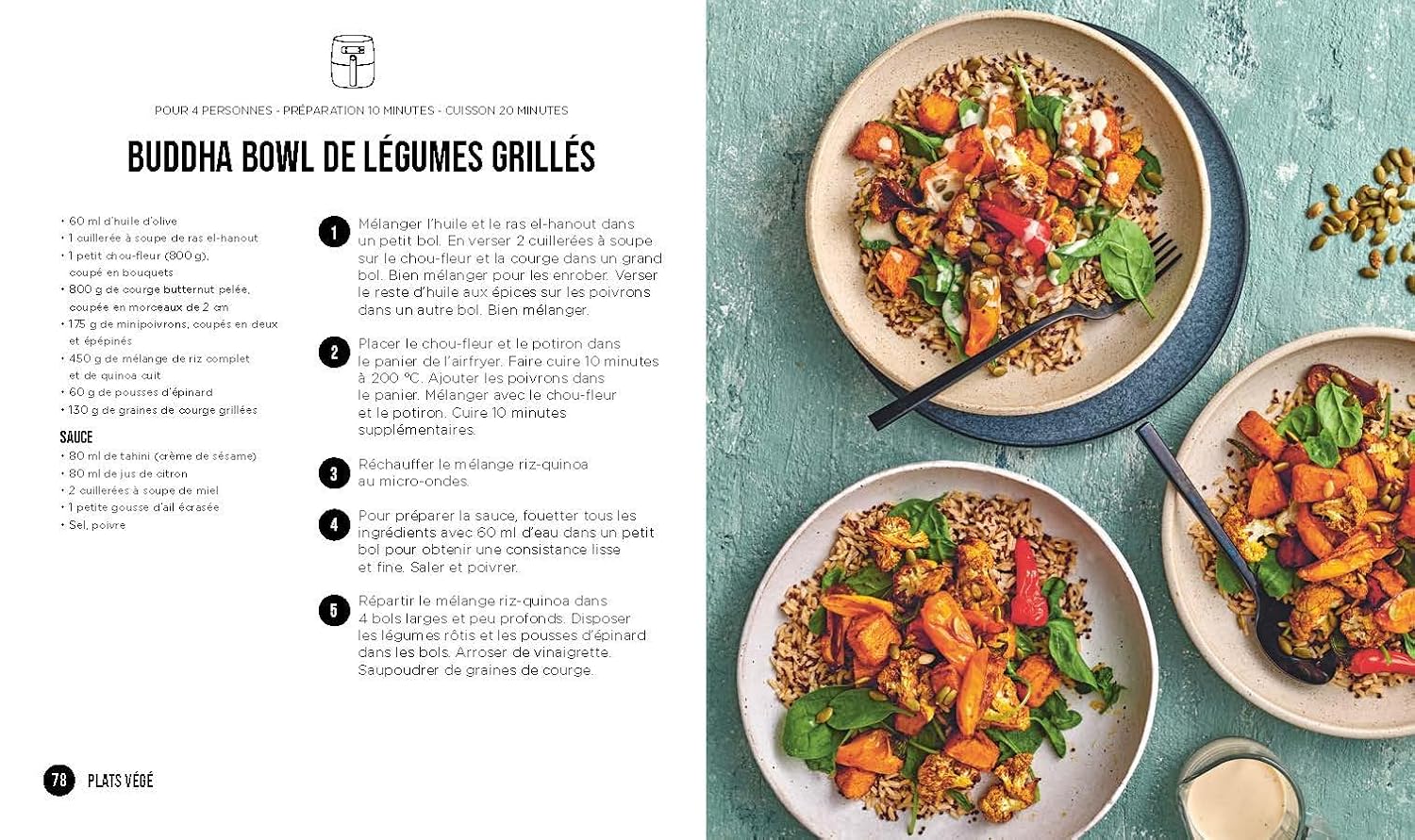 Airfryer - Légumes - Marabout - Livre de cuisine - - La Guilde Culinaire