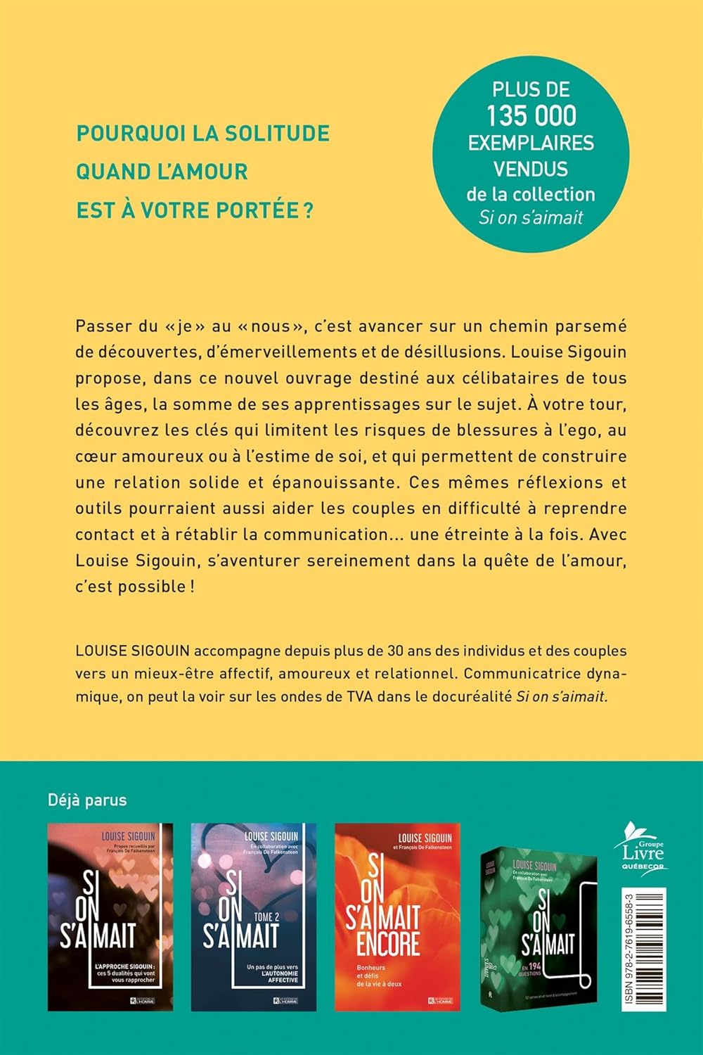 Si on s'aimait : Spécial célibataires - De L'Homme Ed. - Livre de bien-être - - La Guilde Culinaire
