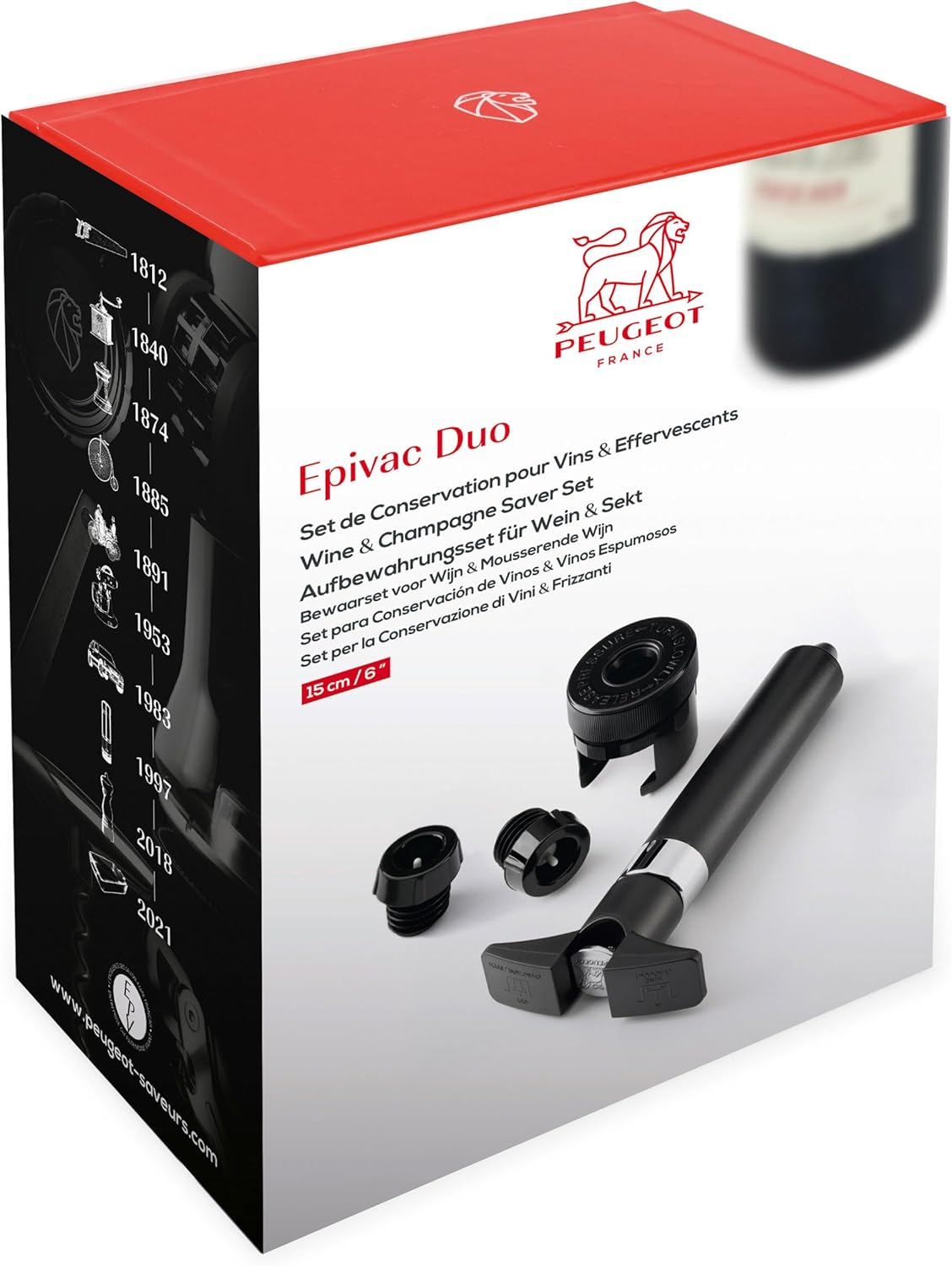 Epivac Duo vin et champagne - Peugeot - Peugeot - Pompe vide air - - La Guilde Culinaire
