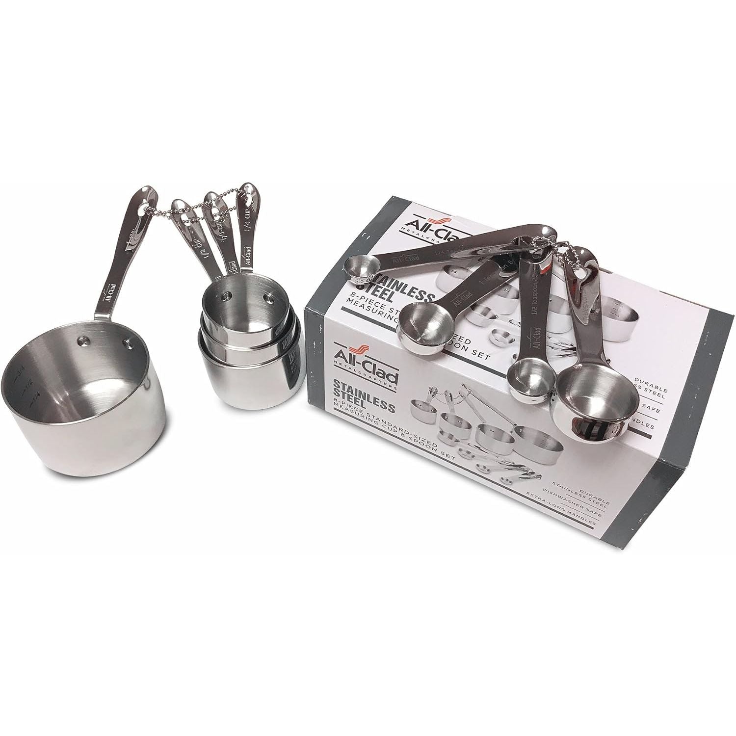 Ensemble de 8 tasses et cuillères à mesurer - All-Clad - Tasse & Cuillère à mesurer - - La Guilde Culinaire
