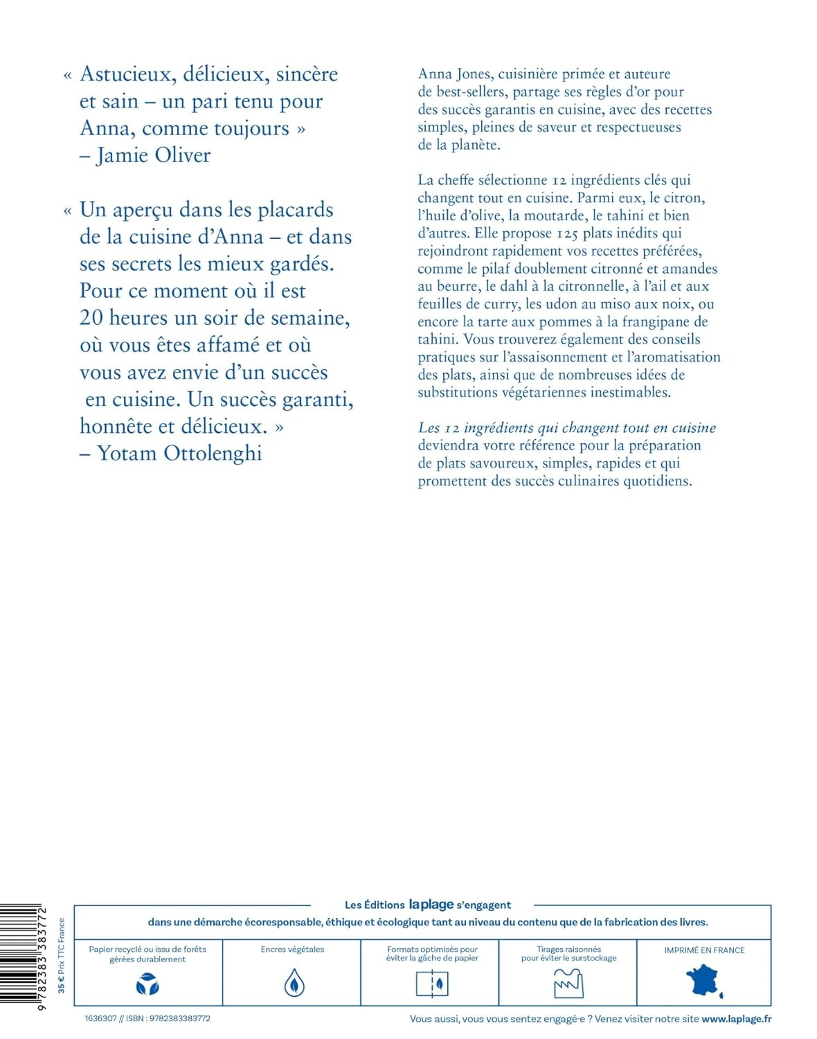 Les 12 ingrédients qui changent tout en cuisine ! - La Plage Ed. - Livre de cuisine - - La Guilde Culinaire