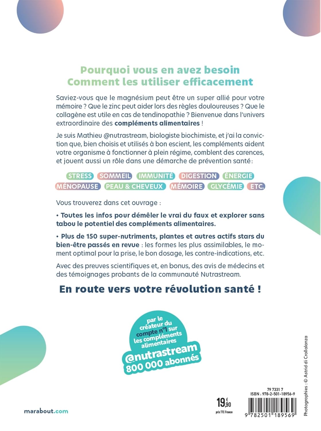 Compléments alimentaires : votre révolution santé - Marabout - Livre de bien-être - - La Guilde Culinaire