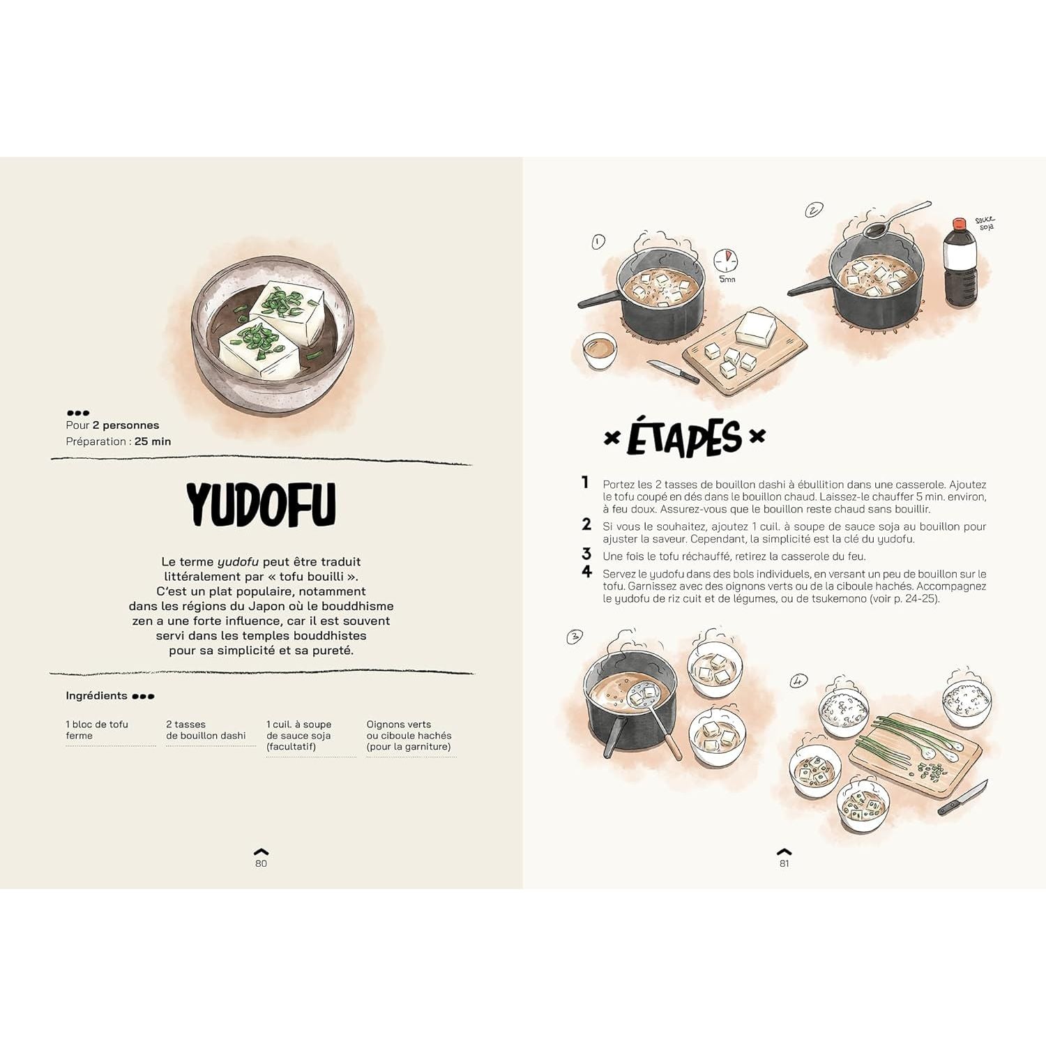 Recettes japonaises en 4 étapes - Hachette Ed. - Livre de cuisine - - La Guilde Culinaire