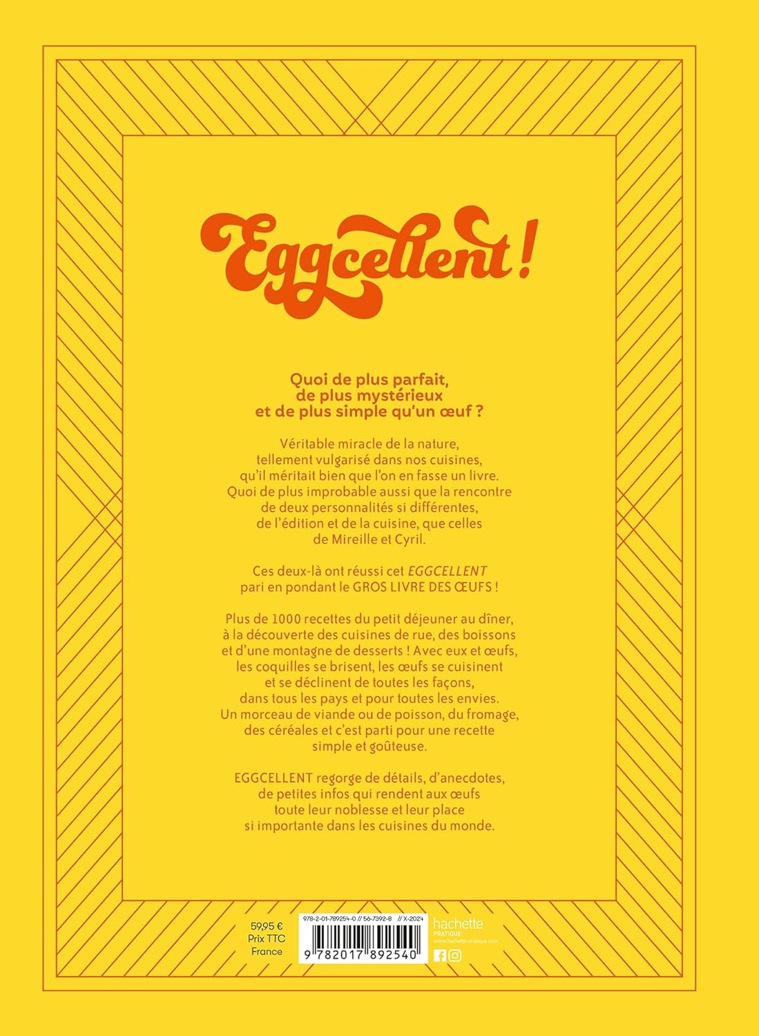 Eggcellent - Hachette Ed. - Livre de cuisine - - La Guilde Culinaire