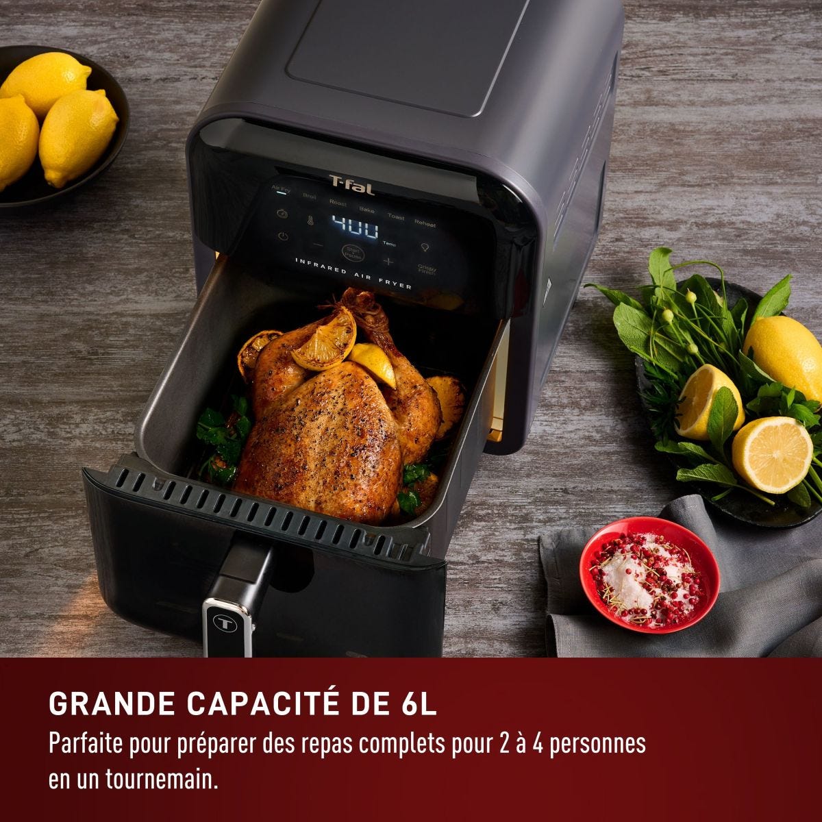 T-fal Friteuse à air infrarouge 7-en-1 6L/6.3QT - T-fal - Air fryer - - La Guilde Culinaire