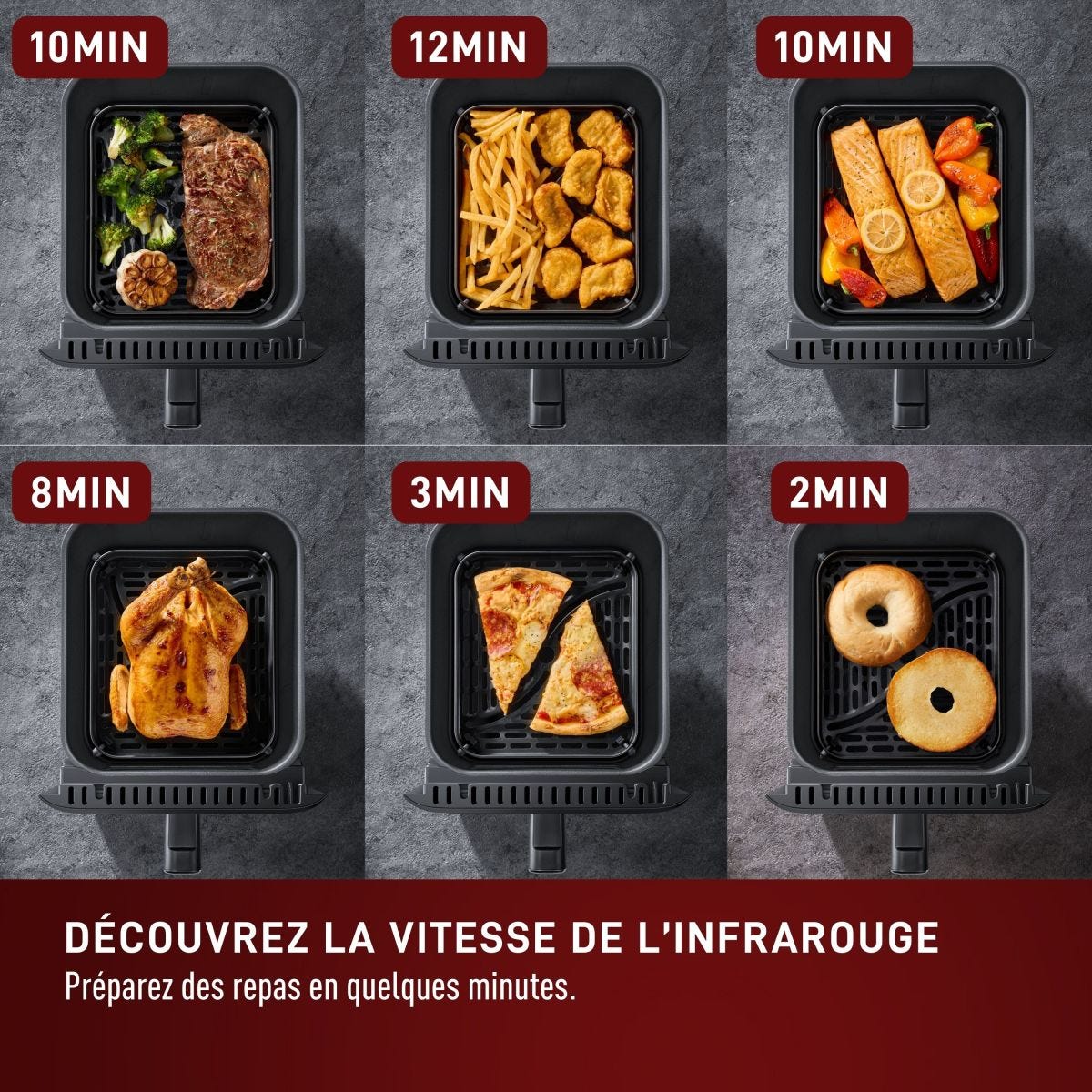 T-fal Friteuse à air infrarouge 7-en-1 6L/6.3QT - T-fal - Air fryer - - La Guilde Culinaire