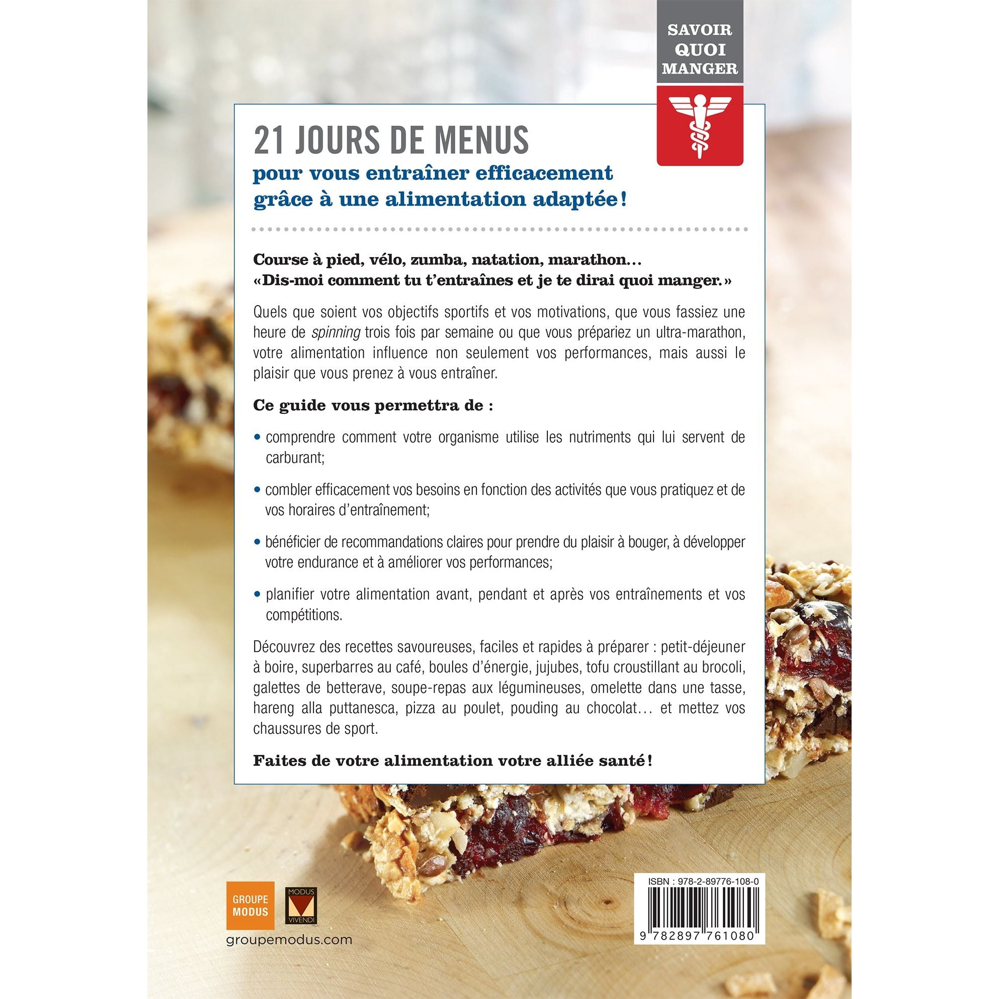 Savoir quoi manger – Nutrition sportive * - Modus Vivendi Ed. - Livre de cuisine - - La Guilde Culinaire