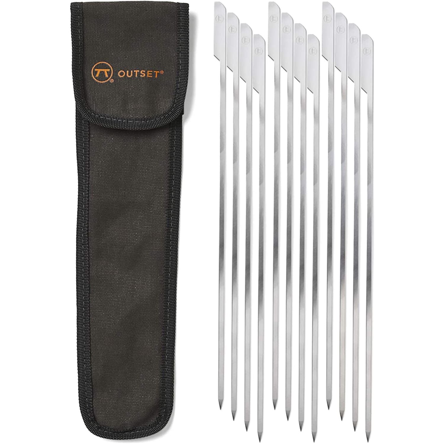 Brochettes en inox avec sac de rangement (Ensemble de 12) - Outset - Pic et brochette - - La Guilde Culinaire