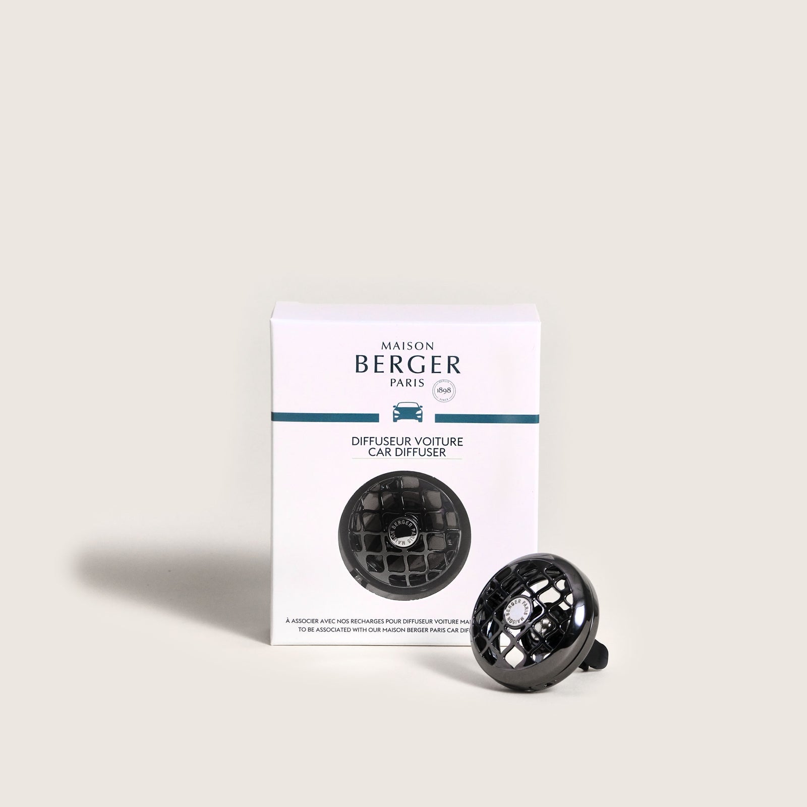 Diffuseur voiture Résonance Gun Métal - Maison Berger Paris - Diffuseur de voiture - - La Guilde Culinaire