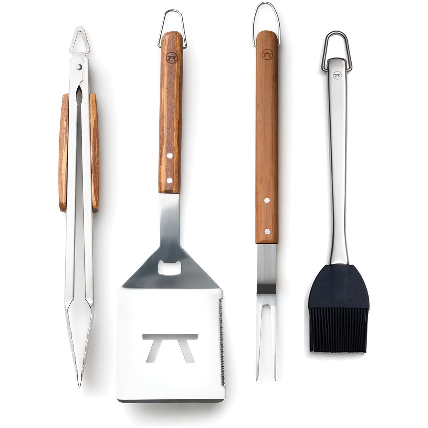Ensemble d'outils en bambou à motif tigré, 4 pièces - Outset - Accessoire pour BBQ - - La Guilde Culinaire