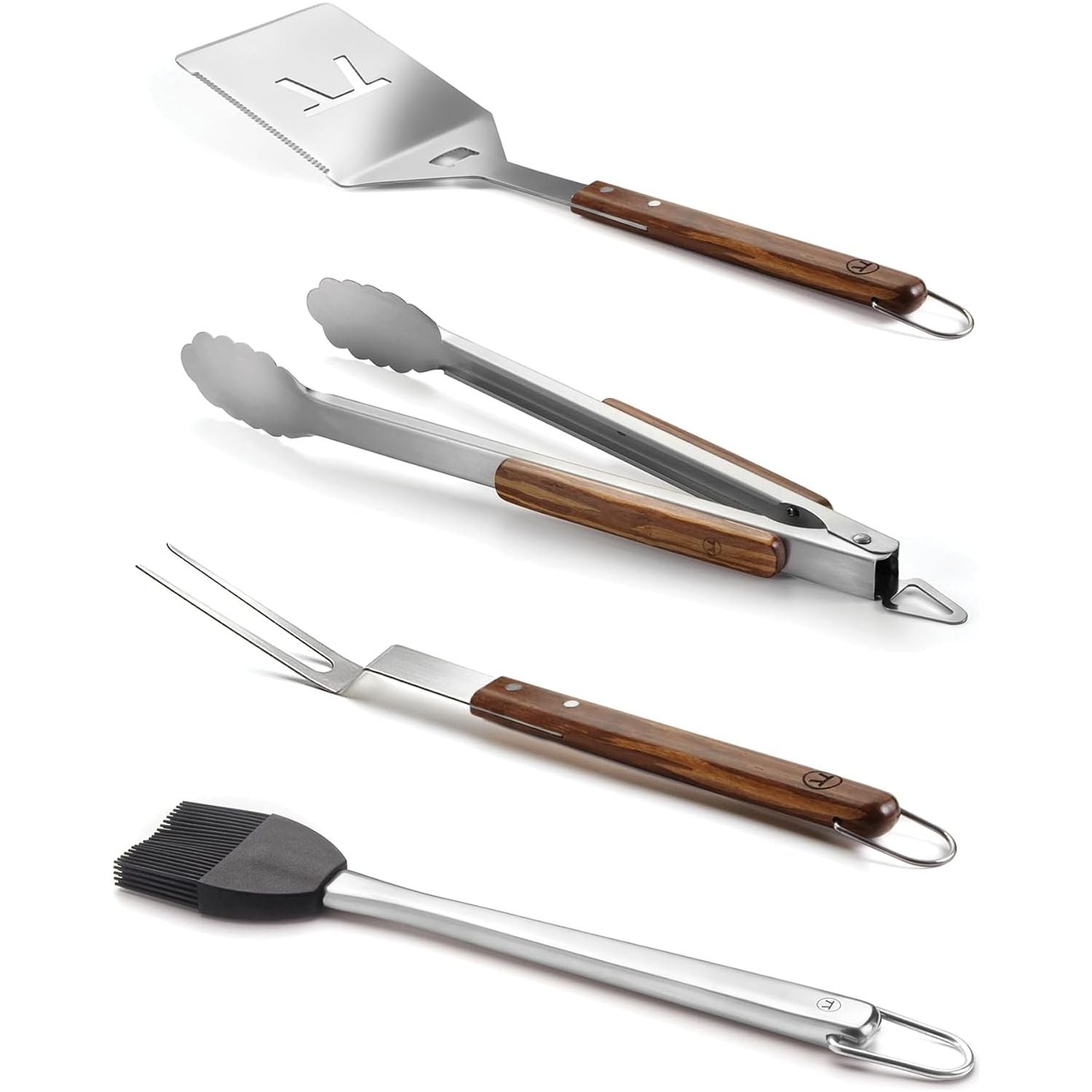 Ensemble d'outils en bambou à motif tigré, 4 pièces - Outset - Accessoire pour BBQ - - La Guilde Culinaire